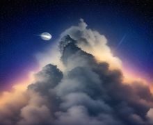 原千岁星空主题双面抱枕——深蓝星空印花软质抱枕产品图